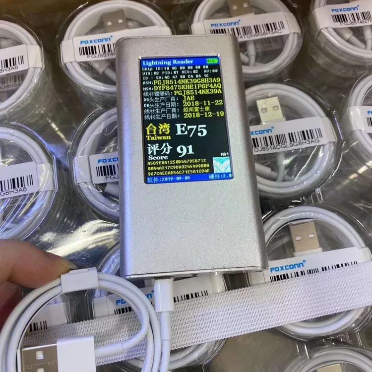 

Original best price usb cable for iphone cable charger foxconn E75 chip cable, White