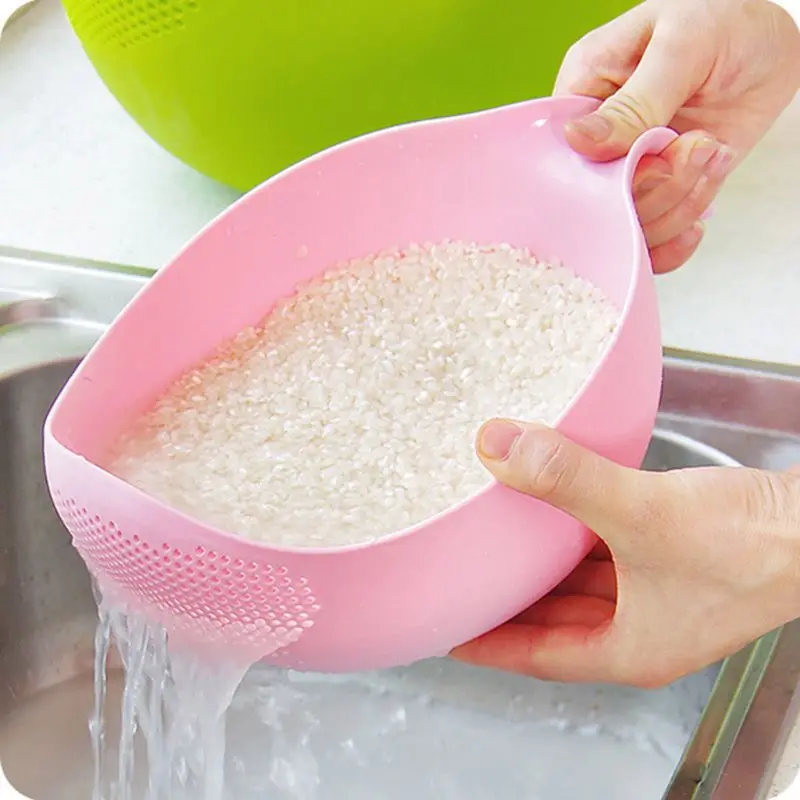 

Hot sale Rice Washing Filter Strainer Basket Colander Sieve Fruit Vegetable Bowl Drainer Cleaning Tools Kitchen Kit Gadgets