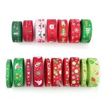 

25/10mm Wide 17 Style Christmas Ribbon 5Yards Printed Grosgrain Ribbon DIY Sew/Clothes Lace/Gift Bow