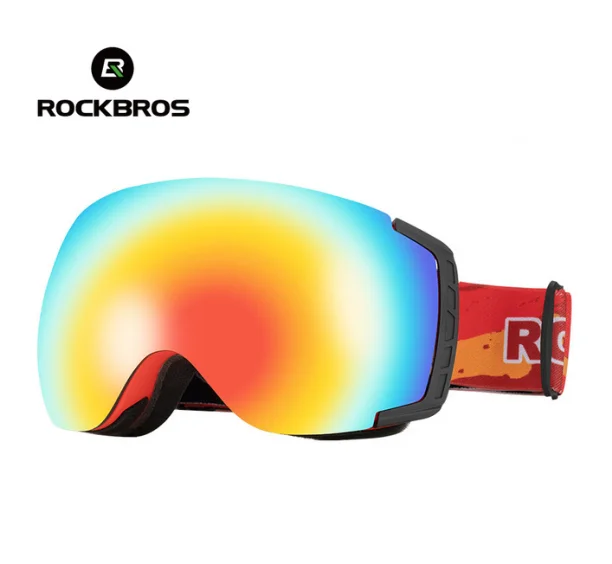 

ROCKBROS Winter Ski Goggles Full Frame Double Lens Anti-fog Photochromic Snowboard Glasses