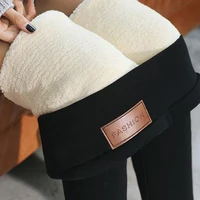 

Black warm pants winter skinny thick velvet wool fleece girls leggings women Trousers Lambskin Cashmere Pants For Women leggings