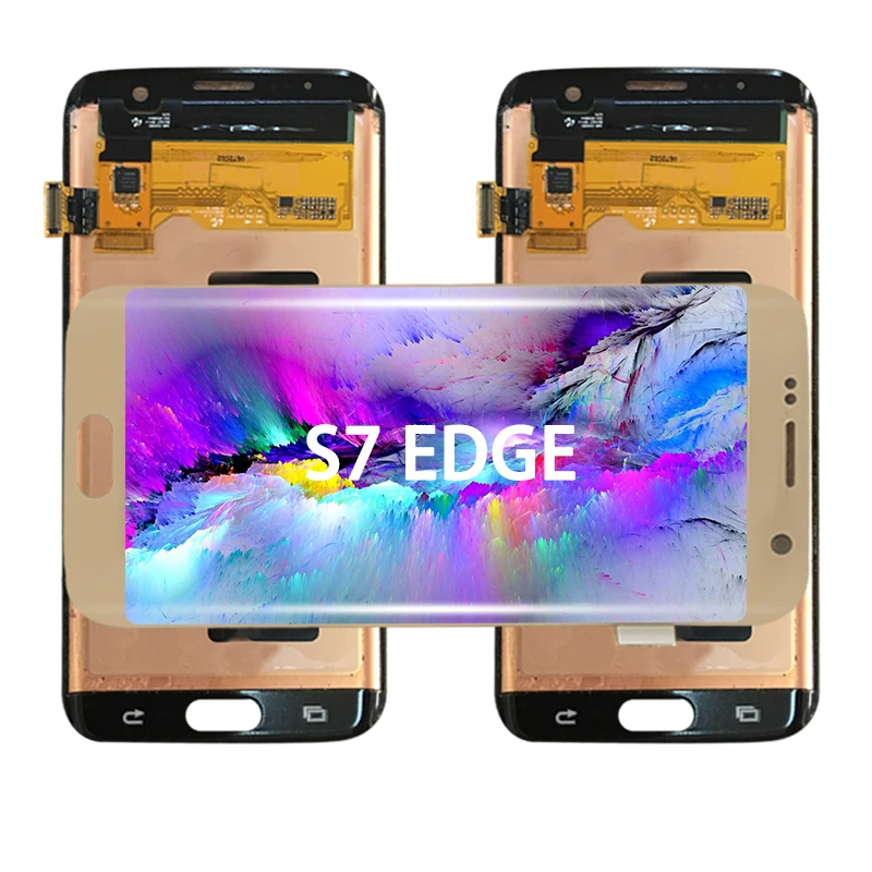 

wholesale lcd smartphone for Samsung s7 edge lcd for Samsung s7 edge touch digitizer original lcd, Black/white