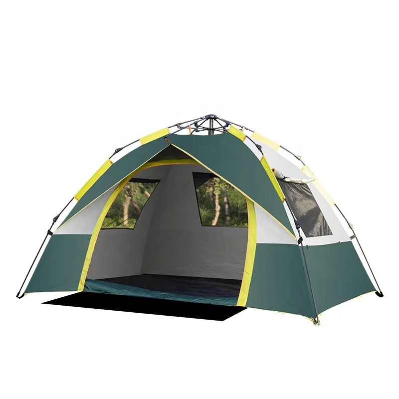 

Large Family Dome Tent Outdoor Tents for All Seasons Easy Setup Double Layer Waterproof Four-season Tent Outdoor Entertainment, Blue, dark green