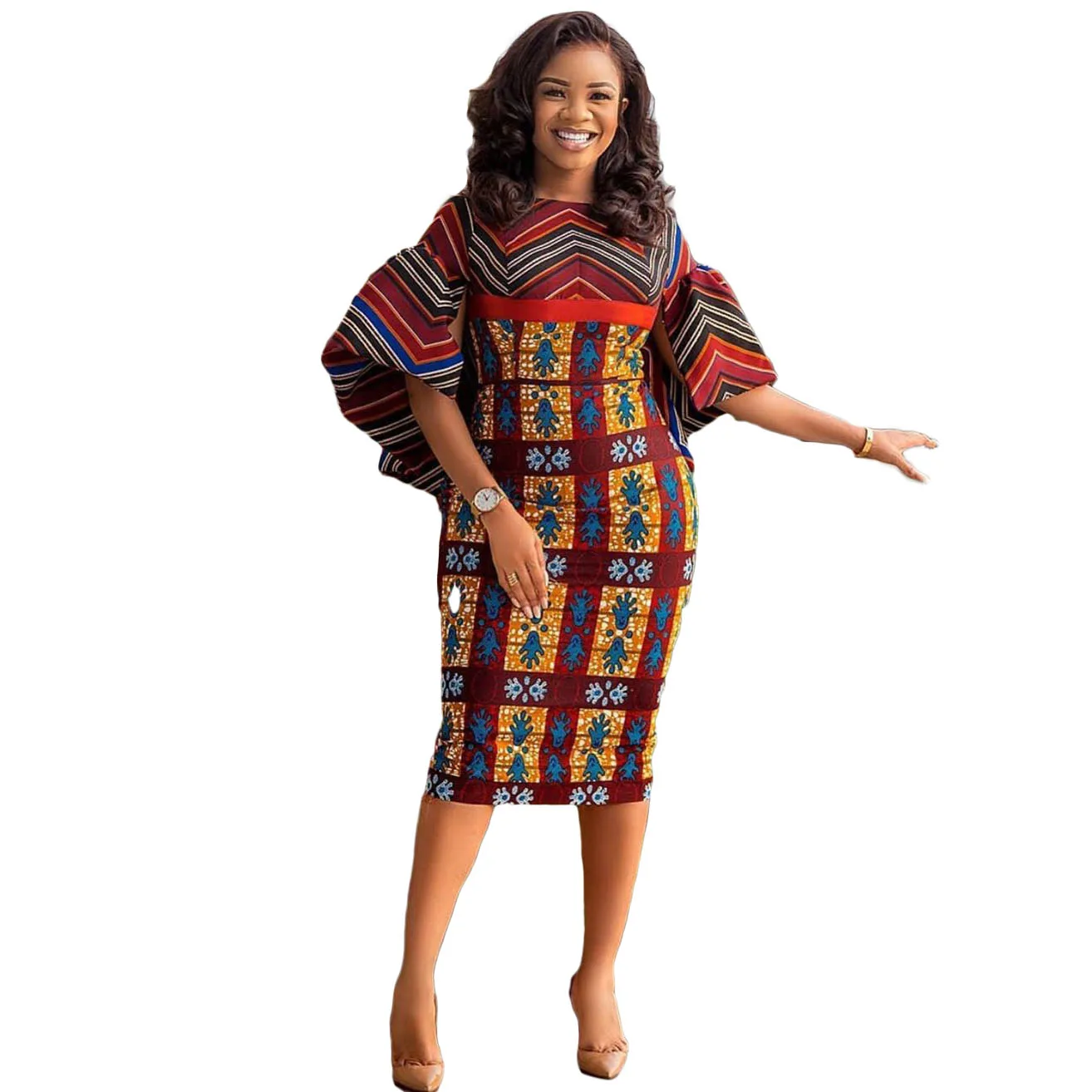 

Wholesale Women Spring Clothes Fashion new clothes for women trendy stretch african print dresses
