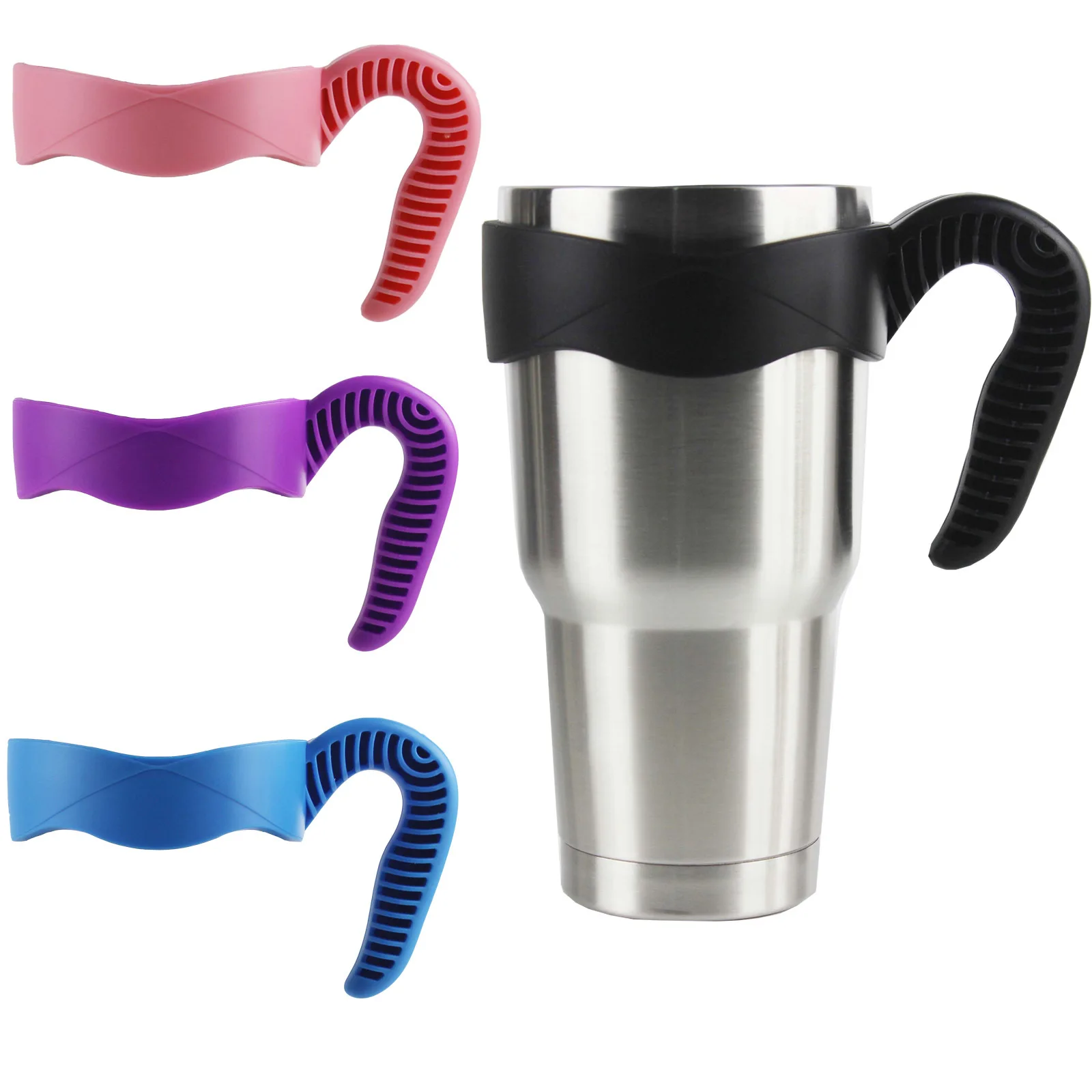 

Non-Slip Handle for 30oz/20oz Yeti Tumbler Comfortable Ergonomic Design Tumbler Not Included Diameter 10cm PP Plastic Cup Holder