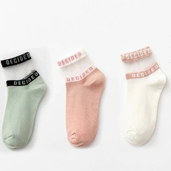 

XY-0028 Breathable Summer Ankle Transparent Socks Women, Custom color