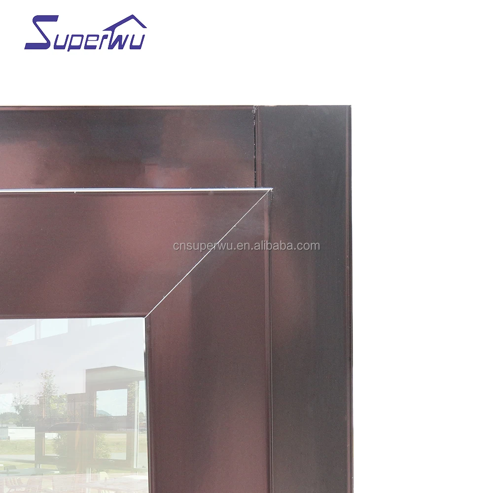 Australia standard awning window thermal break aluminum window coffee color profile with high quality