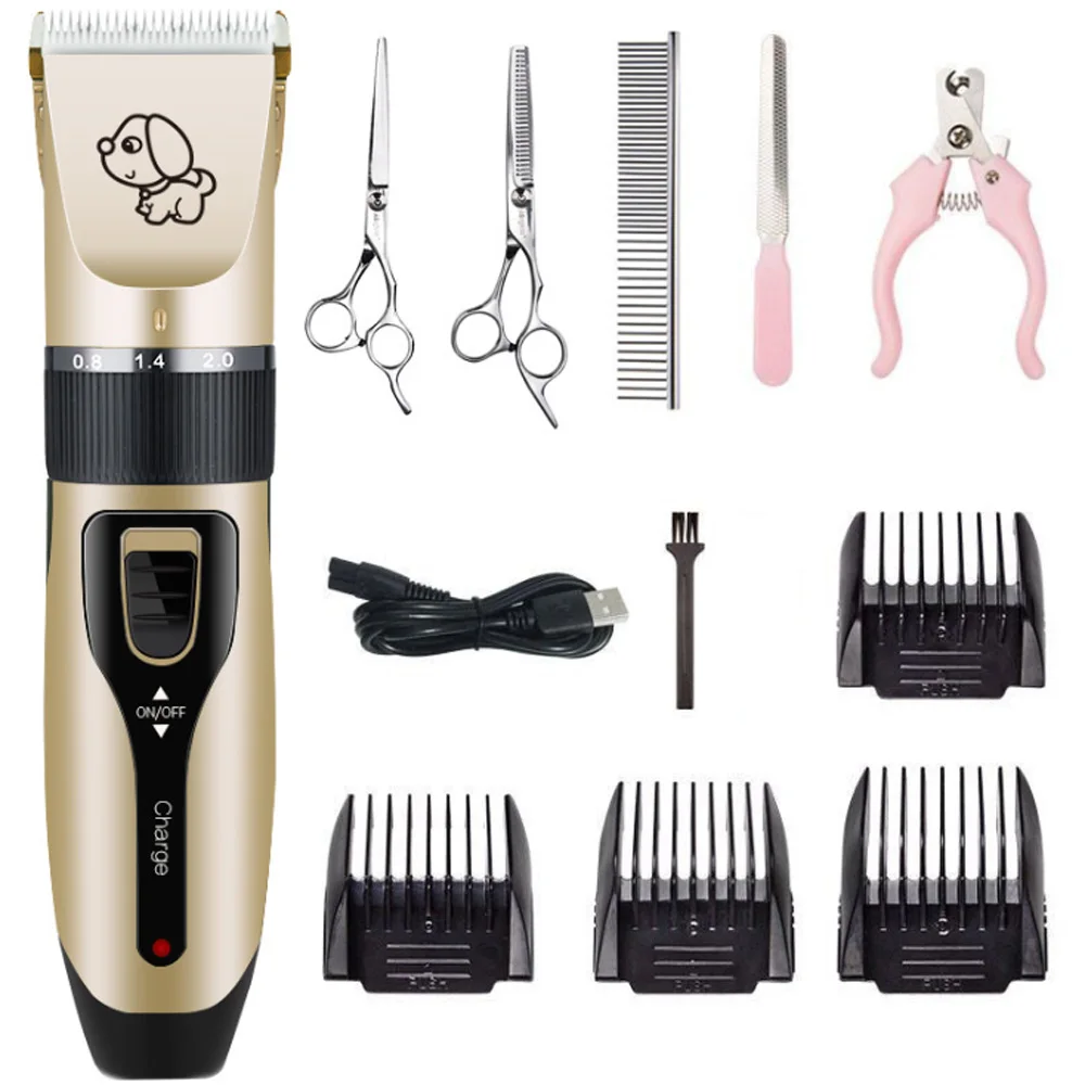 

Manufacturers Amazon Pet Electric Hair Scissors Cat And Dog Products Rechargeable Pet Hair Shaver, Gold