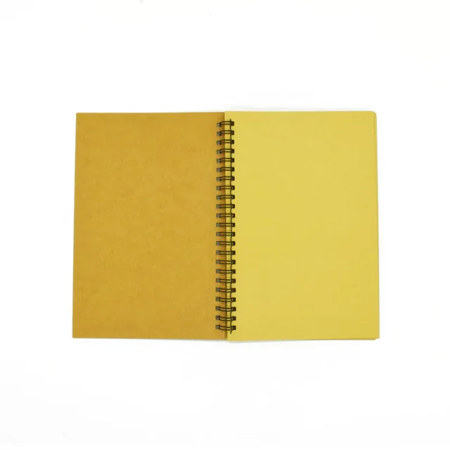 

Notebook Spiral Sketchbook Graffiti for school supplies Size &A6 100 pages Kraft paper cover blank page