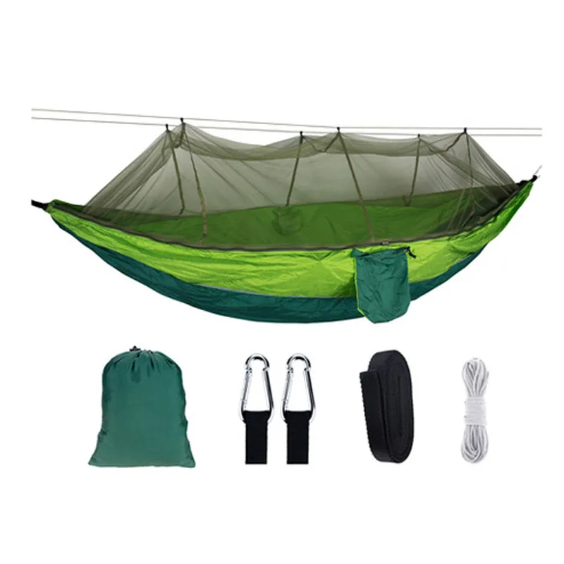 

Mosquito Net Double & Single Portable Camping Hammocks Lightweight Nylon with Tree Straps for Outdoor Adventures Backpacking