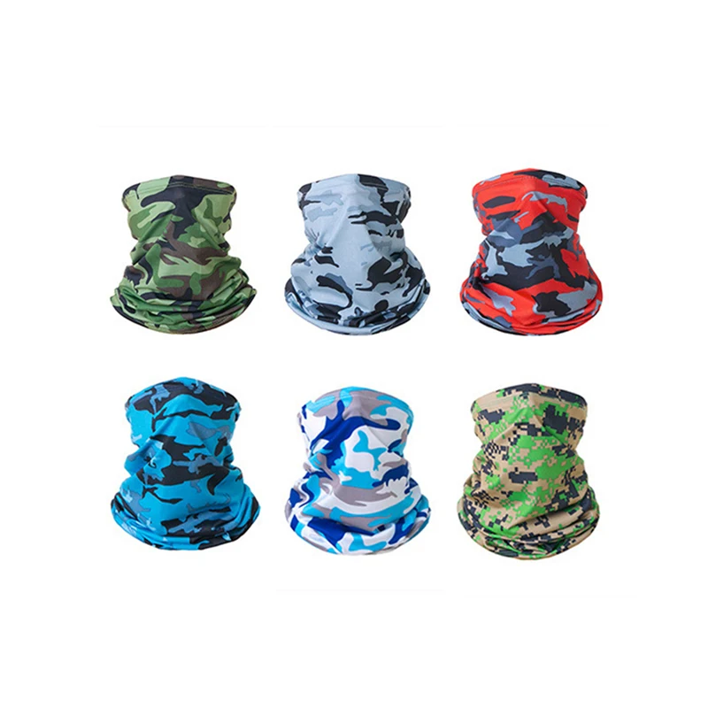 

Camouflage Headscarf Face Mask Bandana Tube Fishing Windproof Neck Gaiter Hiking Riding Bicycle Face Cover, 11 color