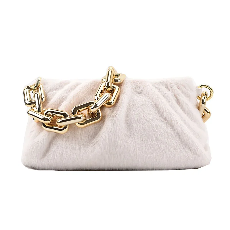

2022 Luxury colorful Fur Handbag Crossbody Bags Shoulder Bag Ladies Fur hand Purse Wholesale