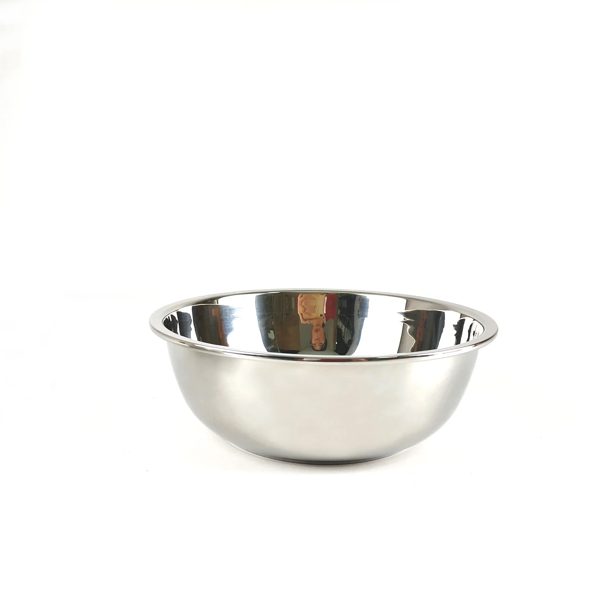 

High Quality Salad Rice Noodle Basin Kitchen Stainless Steel Plate Deep Mixing Bowls Dinnerware Soup Serving Bowl, Silver
