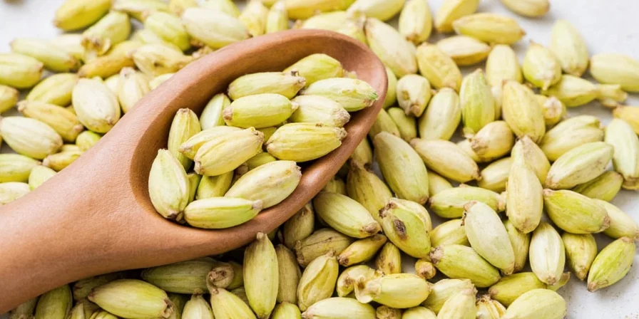 Cardamom pods in coffee