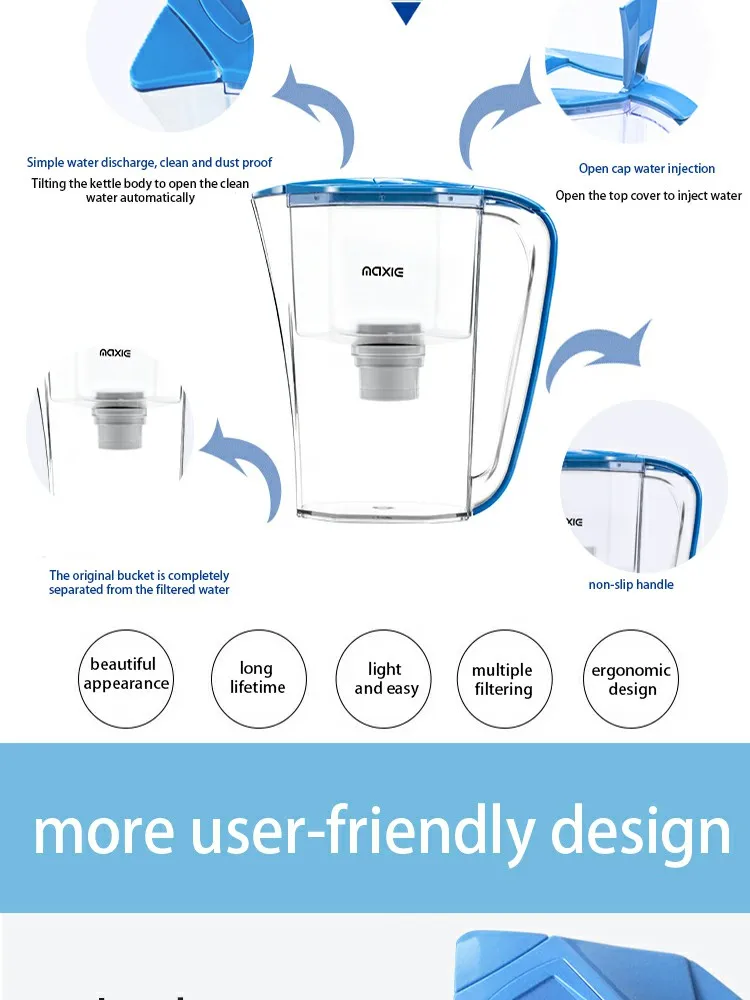 food grade water pitcher  cheap price water filter jug desktop water filter jug