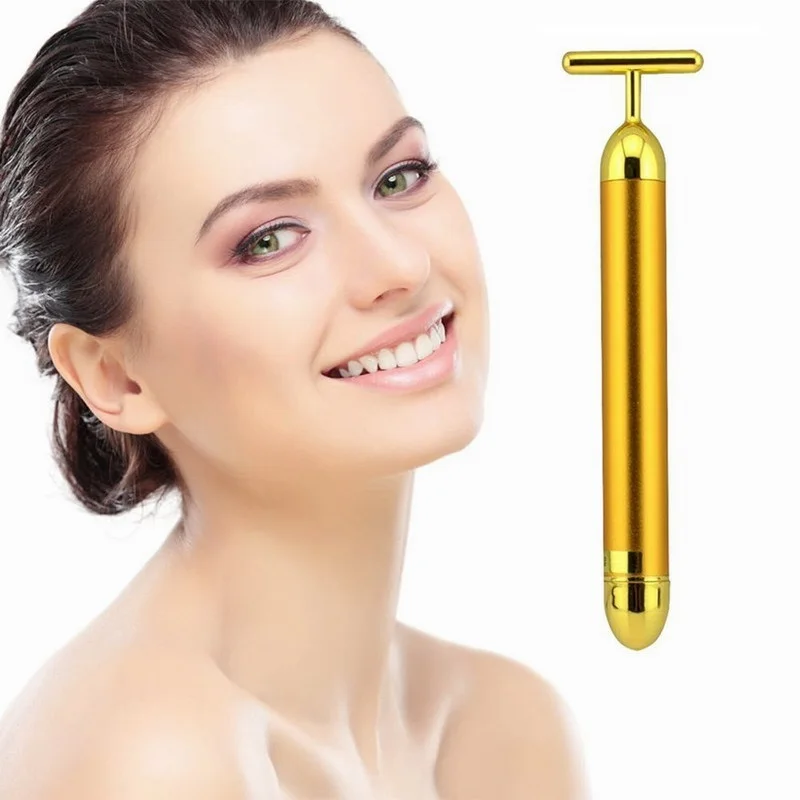 

new arrival 24k t-shape gold beauty bar beauty equipment for women