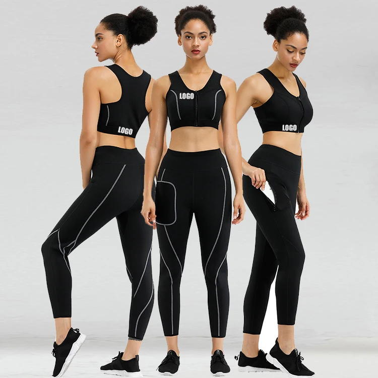 

Gray U Neck Big Size Seamless Sports Neoprene yoga Bra No Steel Ring Three Layers, As shown