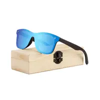 

2020 Custom design retro polarized lens handmade wood temple glasses sunglasses 2019