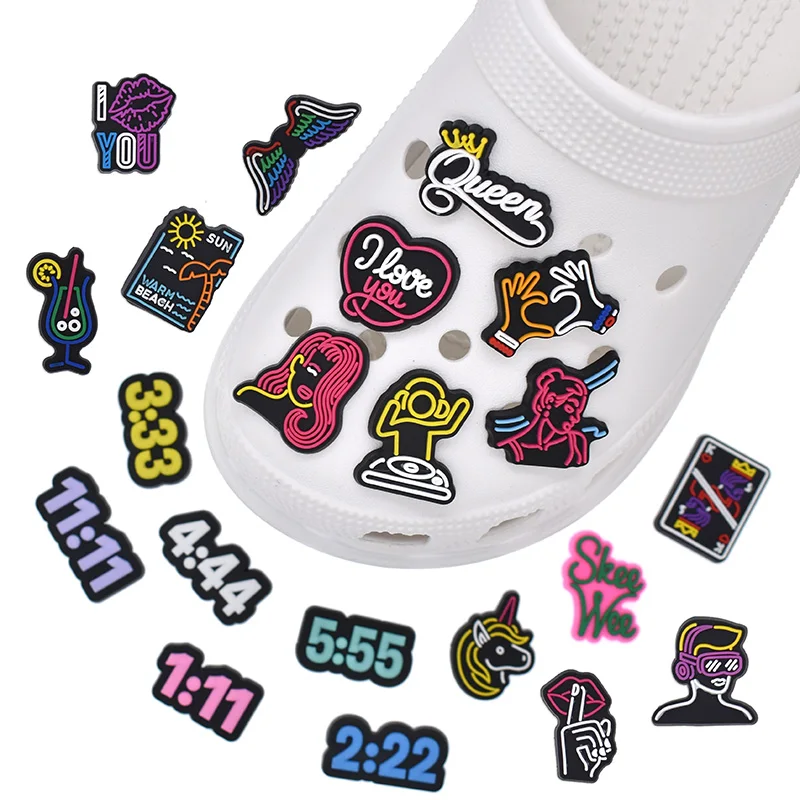 

Character Number Shoe Charms New Croc Charms Shoe decorations Birthday Gifts for Charm Lady Teen Kids, Shown on pic.