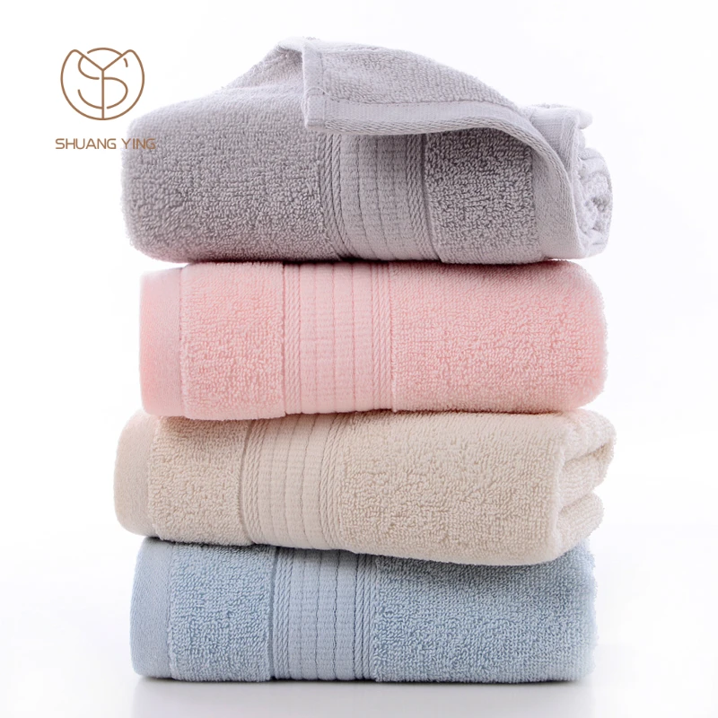 

Factory Wholesale Custom Logo Plain Dobby 100% Cotton Face Bath Towel Set