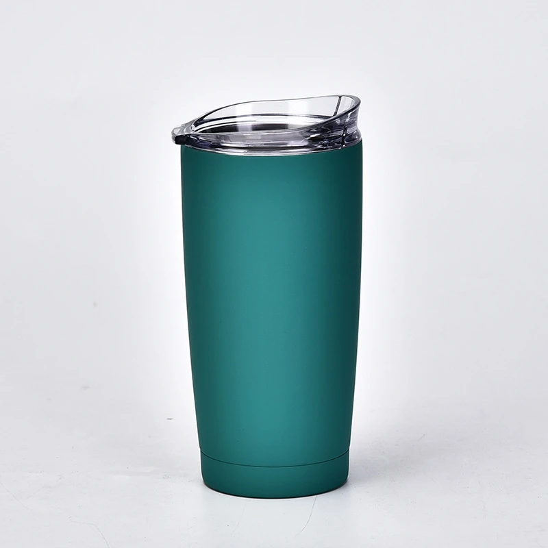 

590ml 20oz Double walled reusable flask vacuum insulated 304 stainless steel water bottle with lid, Customized colors acceptable