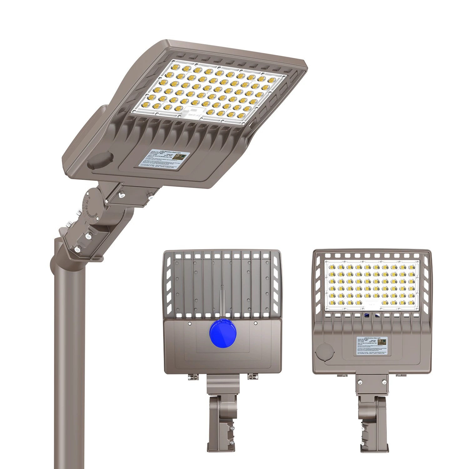 

US standard IP65 waterproof 100w 150w 200w 320w equal 1000w MH/HPS 5000k square round mounting arm tennis court led area light