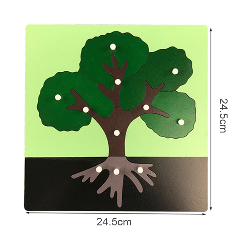

2023 New Fun Nordic Style Children's Hand Grasping Jigsaw Leaf Board Pegged Plant Early Education Wooden Montessori Puzzle
