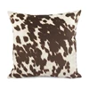 Wholesale Monogrammed Faux Cowhide Brown Pillow Cover With Zipper