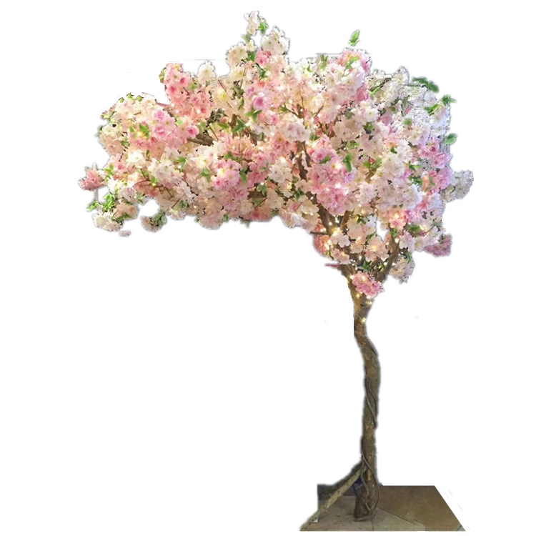 Weeping Tree Decoration Ornamental Large White Pink Artificial Flower