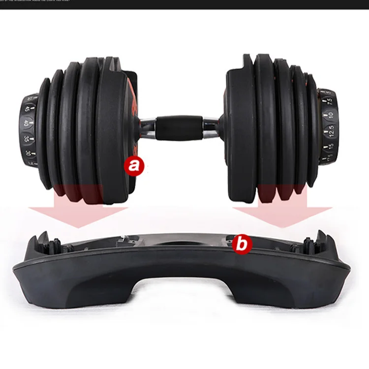 

home gym equipment 50kg spinlock environmental twistlock adjustable block dumbbell soft grip dumbbells full set gym, Black