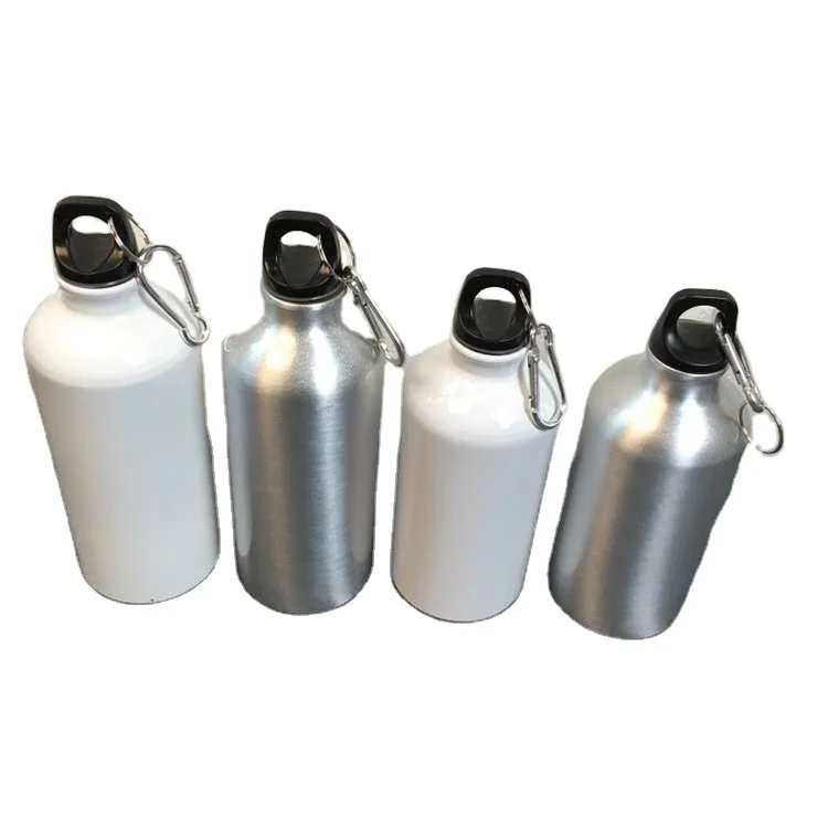

RubySub Hot Selling Sublimation Blank Aluminum Travelling Water Bottles Sport Camping Kettle, White,golden,silver