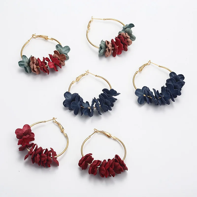 

Bohemian style earrings fashion simple personality female flower earrings