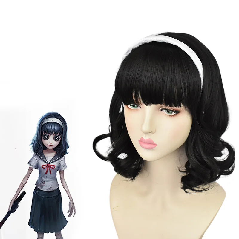 

Identity V Mobile Game Yidhra Fashionable Dress Kawakami Tomie Cosplay Wigs Black Short Hair Wig, At shown