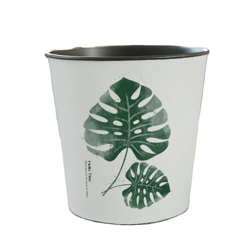 

Creative desktop iron trash can multifunctional household waterproof