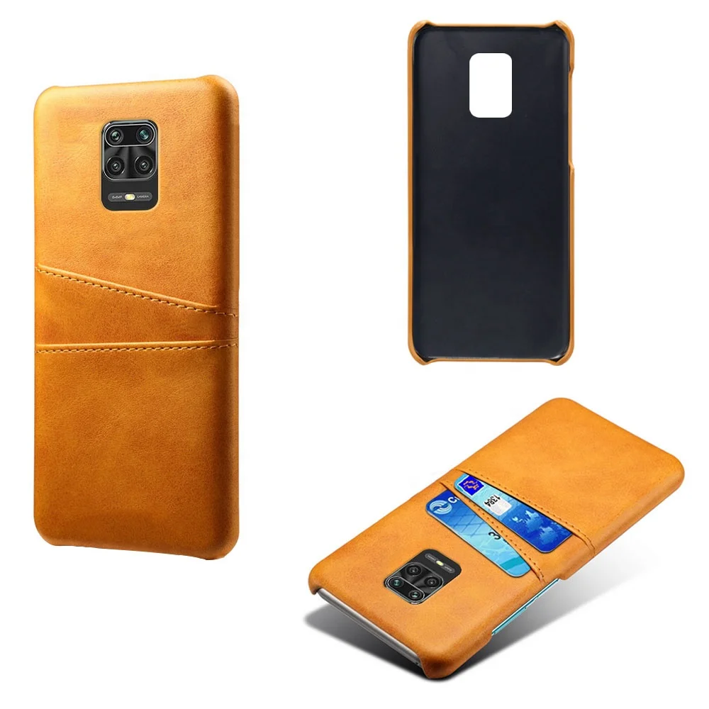 

Luxury Business Card Slot PU Leather Protective Back Cover Phone Case For Redmi note 9pro max, Multi-color, can be customized
