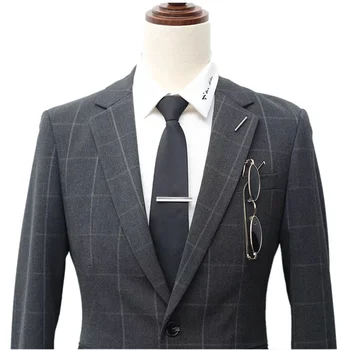 Erkek Acik Gri Slim Fit Ekose Takim Elbise 9y1z7e3102f46 Kigili