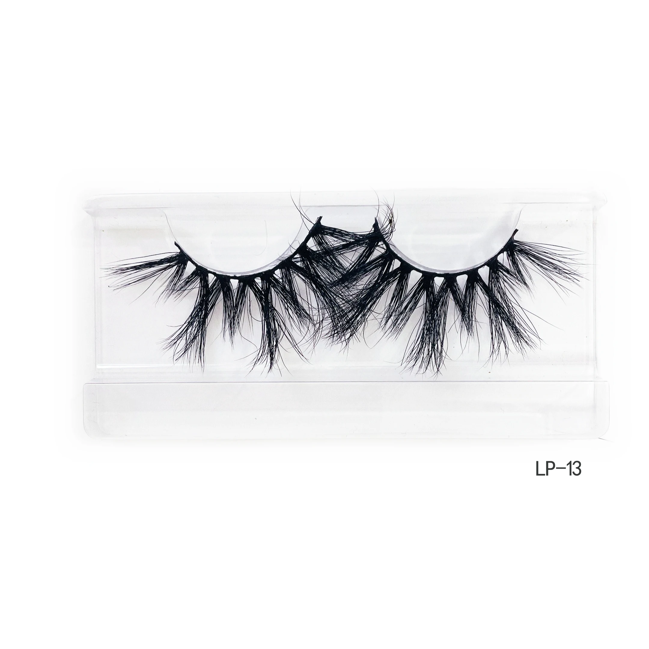 

New Custom False Eyelash Packaging Box 25mm mink eyelashes, Black color
