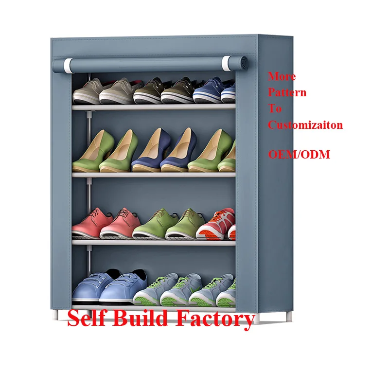 Adjustable Shoe Organizer Folding Fabric Outdoor Shoe Rack Waterproof