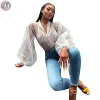 

9082222 sexy fashion autumn perspectice solid lantern sleeve women clothing long sleeve chiffon tops blouses