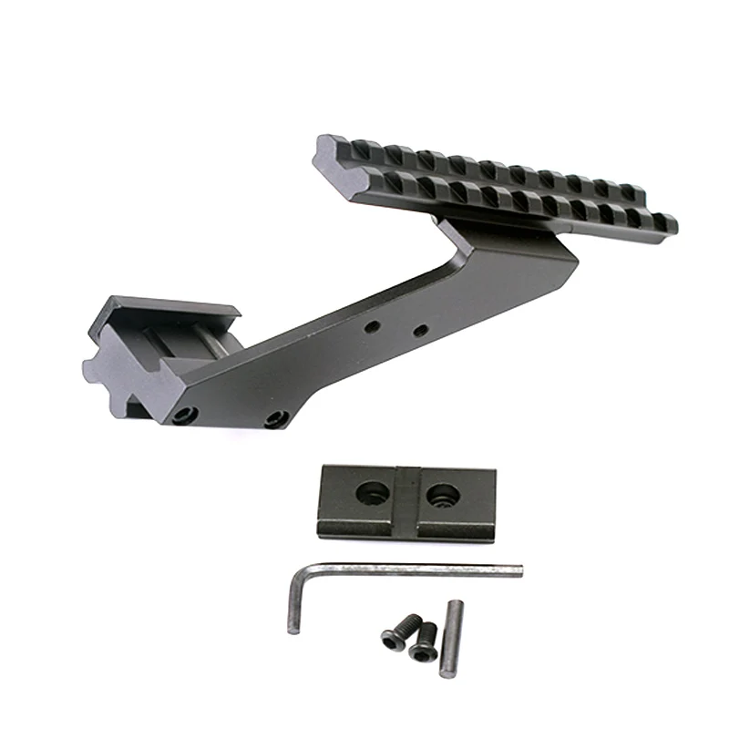 

New Tactical Pistol Handgun Top & Bottom Rail Scope Sight Mount Adapter Fits for Weaver Picatinny Rail Glock 17 19 20 22 23 30 3, Black