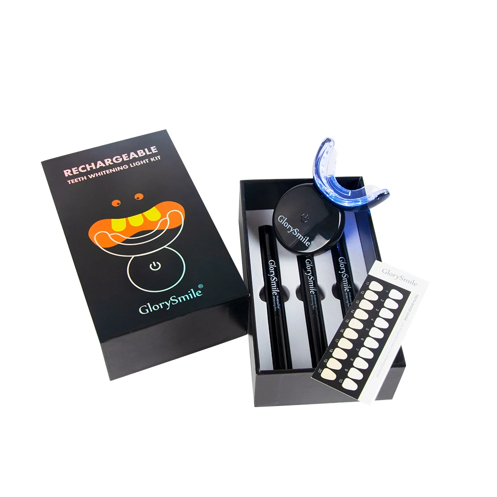 

2020 CE Approved Professional Wireless Rechargeable Teeth Whitening Led Light Kit 15HP 6CP Gel Private Logo Home Use