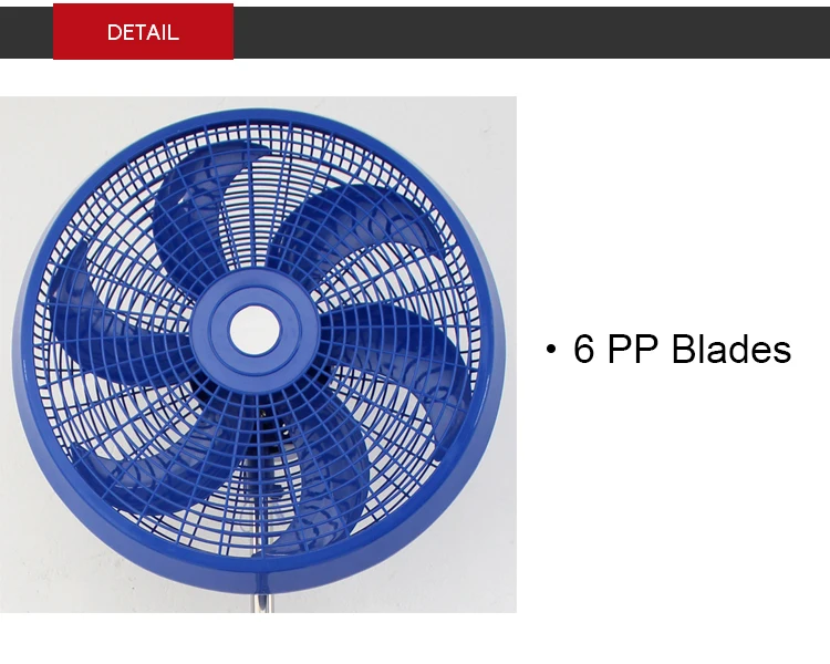 18 Inch Industrial Pedestal Fan Plastic Grill 3 Speeds Round Pedestal