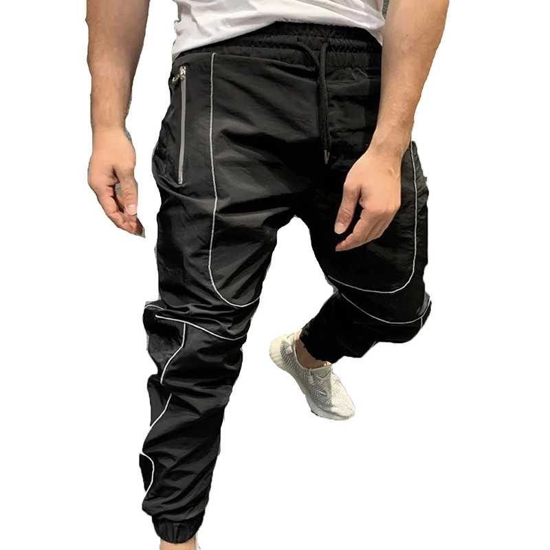 

Harem Pants Streetwear Reflective Track Pant Sweatpants Summer Joggers Men, Stock color