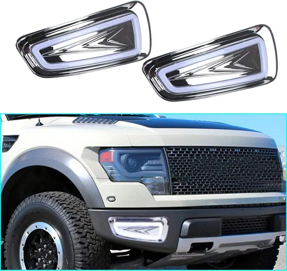 

Super Bright LED Daytime Running Light Dual Color DRL for Ford F150 2010 2011 2012 2013 2014 Front Bumper Fog Lamp 1 Pair