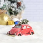Mini resin christmas ornaments xmas table decorations handmade holiday red resin car christmas/