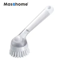 

Masthome long TPR handle round head kitchen cleaning soap dispensing dish washing brush