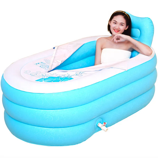 

Bathtub Manufacturer folding portable inflatable bathtub for adults Spa, Blue/pink