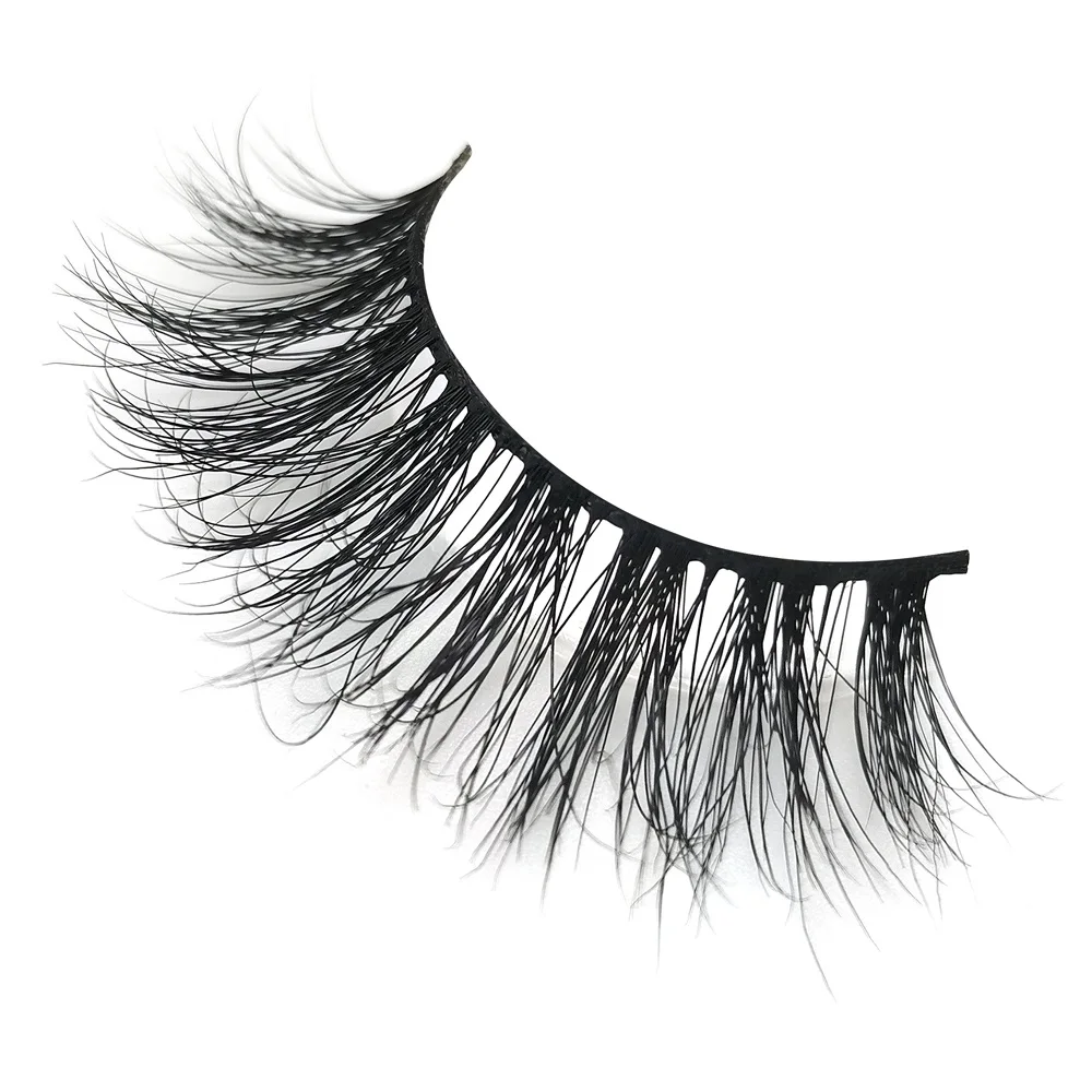 

AliLeader Factory Price 5D Fluffy Mink Eyelashes Flirty Look Soft Strong Cotton Band 5D Mink Strip Eyelashes, Natural color