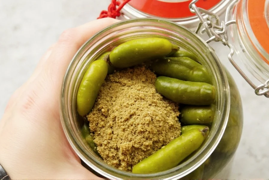 Set of labeled glass spice jars