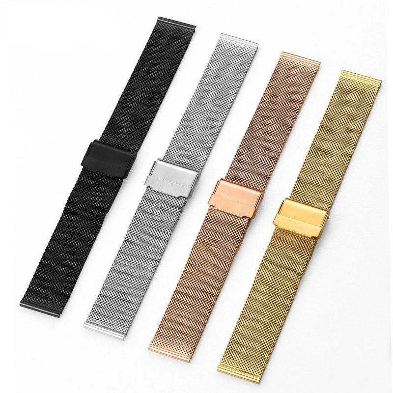 

stainless steel 12mm 14mm 16mm 18mm 20mm 22mm Milanese watch band smartwatch Milanese Watch strap, Optional
